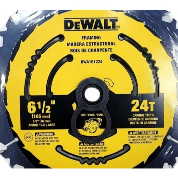 DeWalt Lot of 6-6.5" 24T Carbide Teeth Circular Saw Blade NEW - Picture 3 of 7